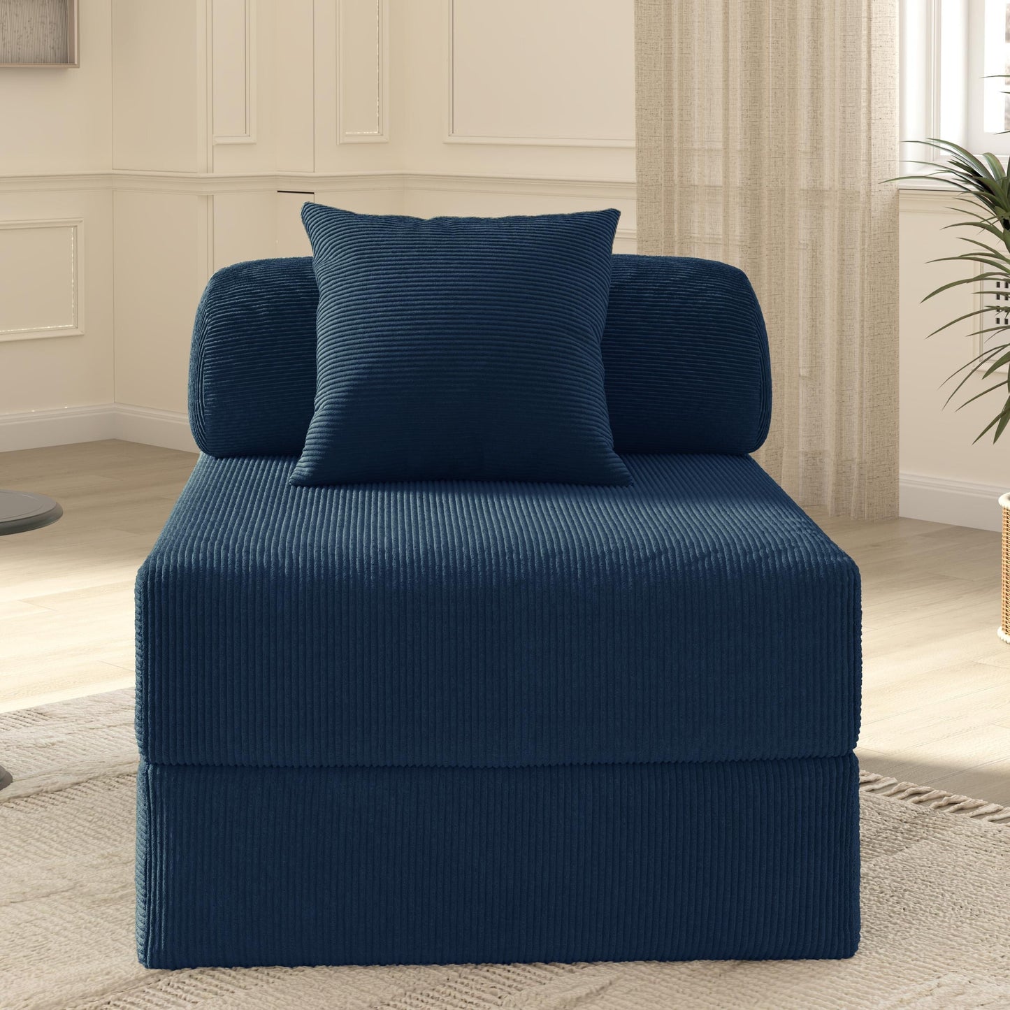 Foldable Sofa Fabric Sofa Bed, high Rebound Density Sponge Sofa