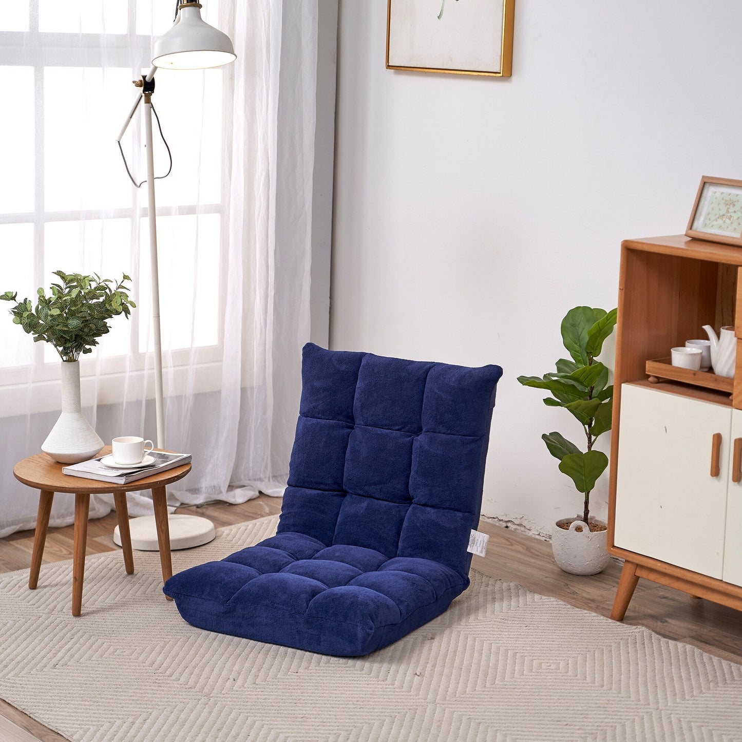 Folding Lounge Chaise for Living Room and Bedroom, 5 Reclining Position, adjustable Foldable Leisure Sofa Video Gaming Sofa