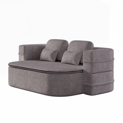Folding Mattress Sofa with Fixed Shape Frame Convertible Sleeper Foam Sofa Bed with Blanket