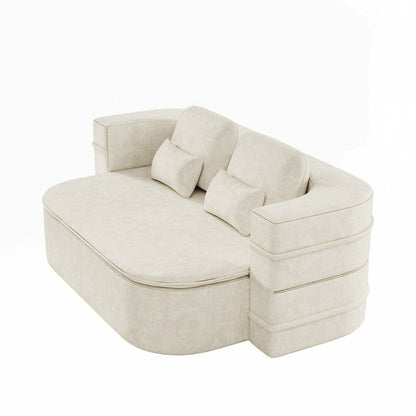 Folding Mattress Sofa with Fixed Shape Frame Convertible Sleeper Foam Sofa Bed with Blanket