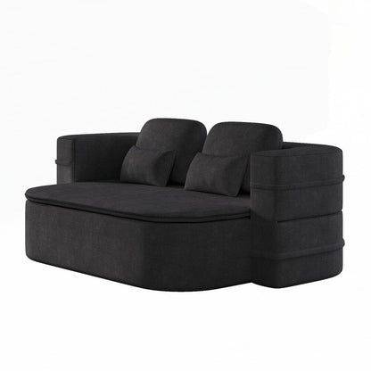 Folding Mattress Sofa with Fixed Shape Frame Convertible Sleeper Foam Sofa Bed with Blanket