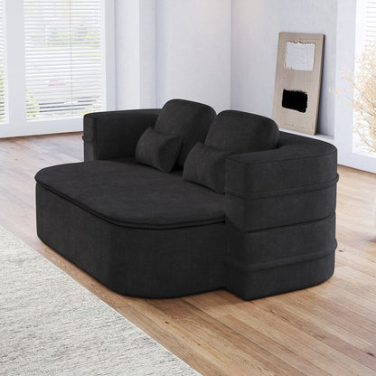 Folding Mattress Sofa with Fixed Shape Frame Convertible Sleeper Foam Sofa Bed with Blanket
