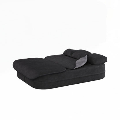 Folding Mattress Sofa with Fixed Shape Frame Convertible Sleeper Foam Sofa Bed with Blanket