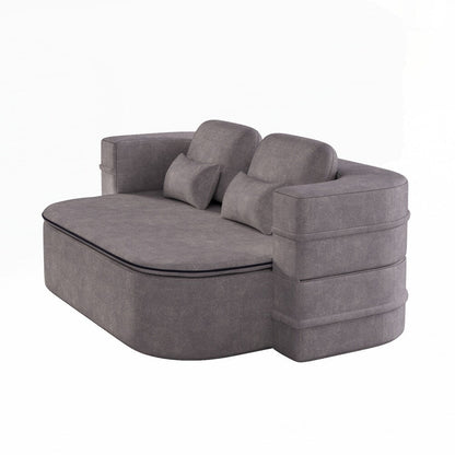Folding Mattress Sofa with Fixed Shape Frame Convertible Sleeper Foam Sofa Bed with Blanket
