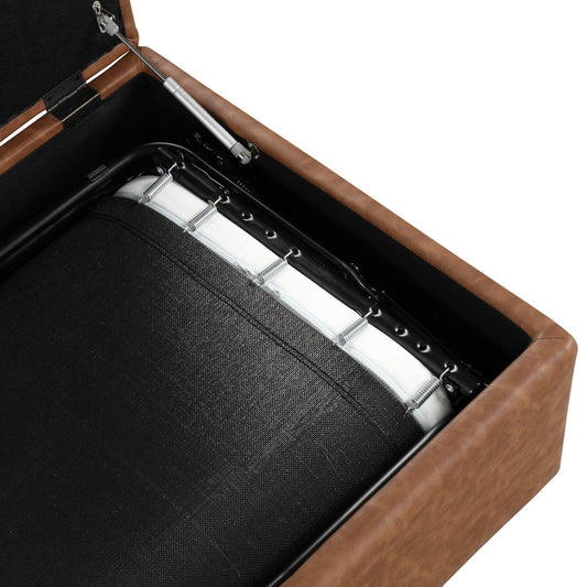 Folding Ottoman Sleeper Bed with Mattress Convertible Guest Bed