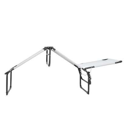Folding Three-Fold Camping Bed Gray
