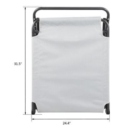 Folding Three-Fold Camping Bed Gray