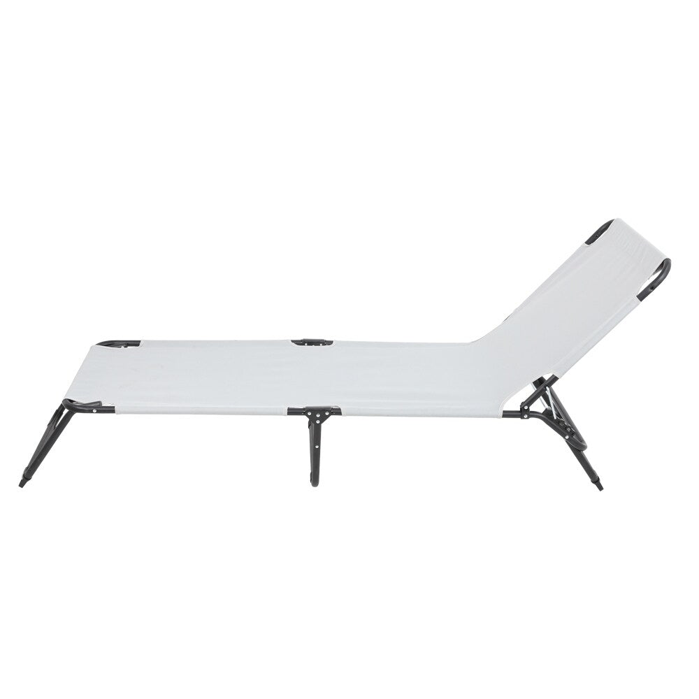 Folding Three-Fold Camping Bed Gray
