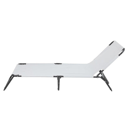 Folding Three-Fold Camping Bed Gray