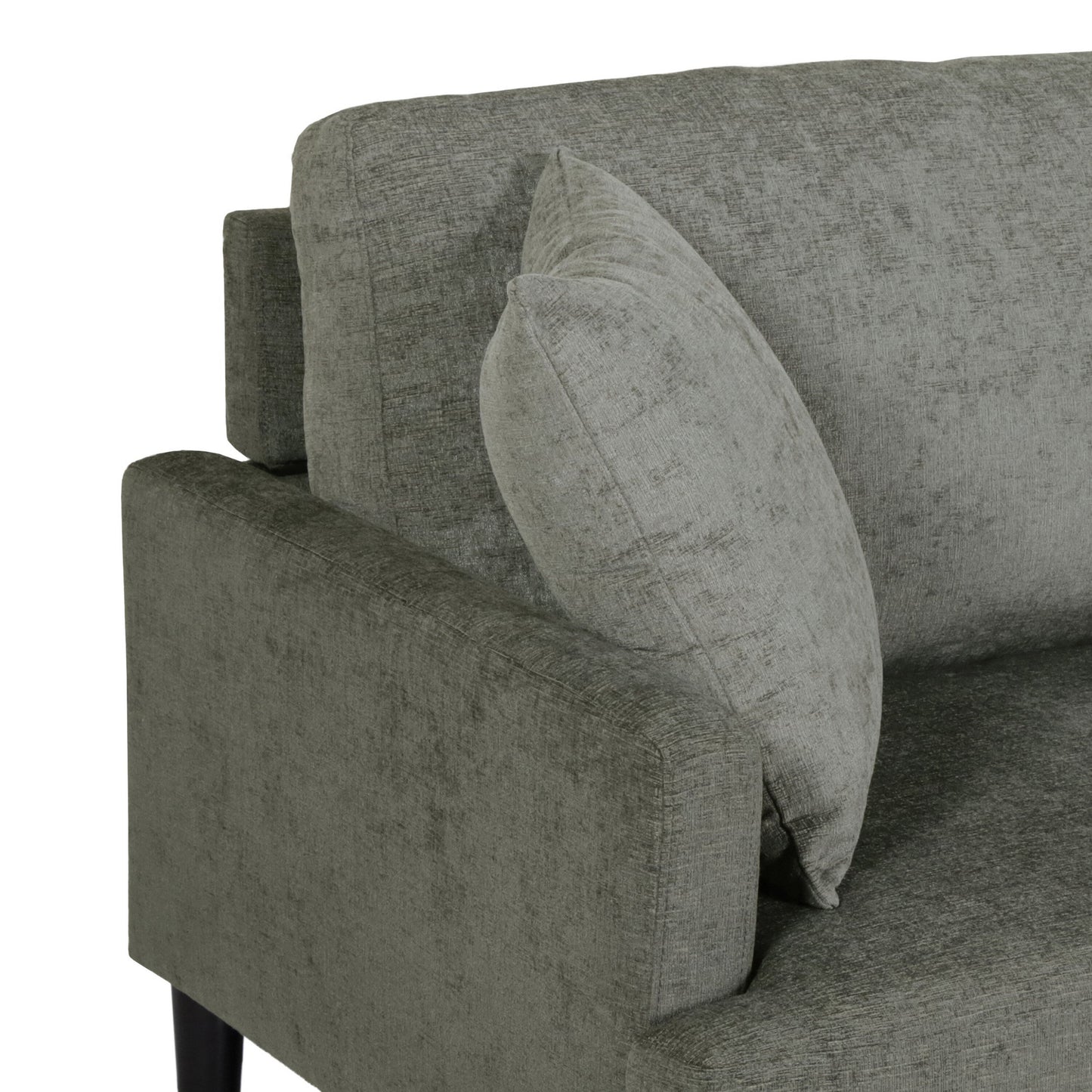 Foli Sofa, 96 Inch, Rubberwood Tapered Legs, Transitional Taupe Gray