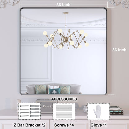Framed Wall Mounted Bathroom Vanity Mirror
