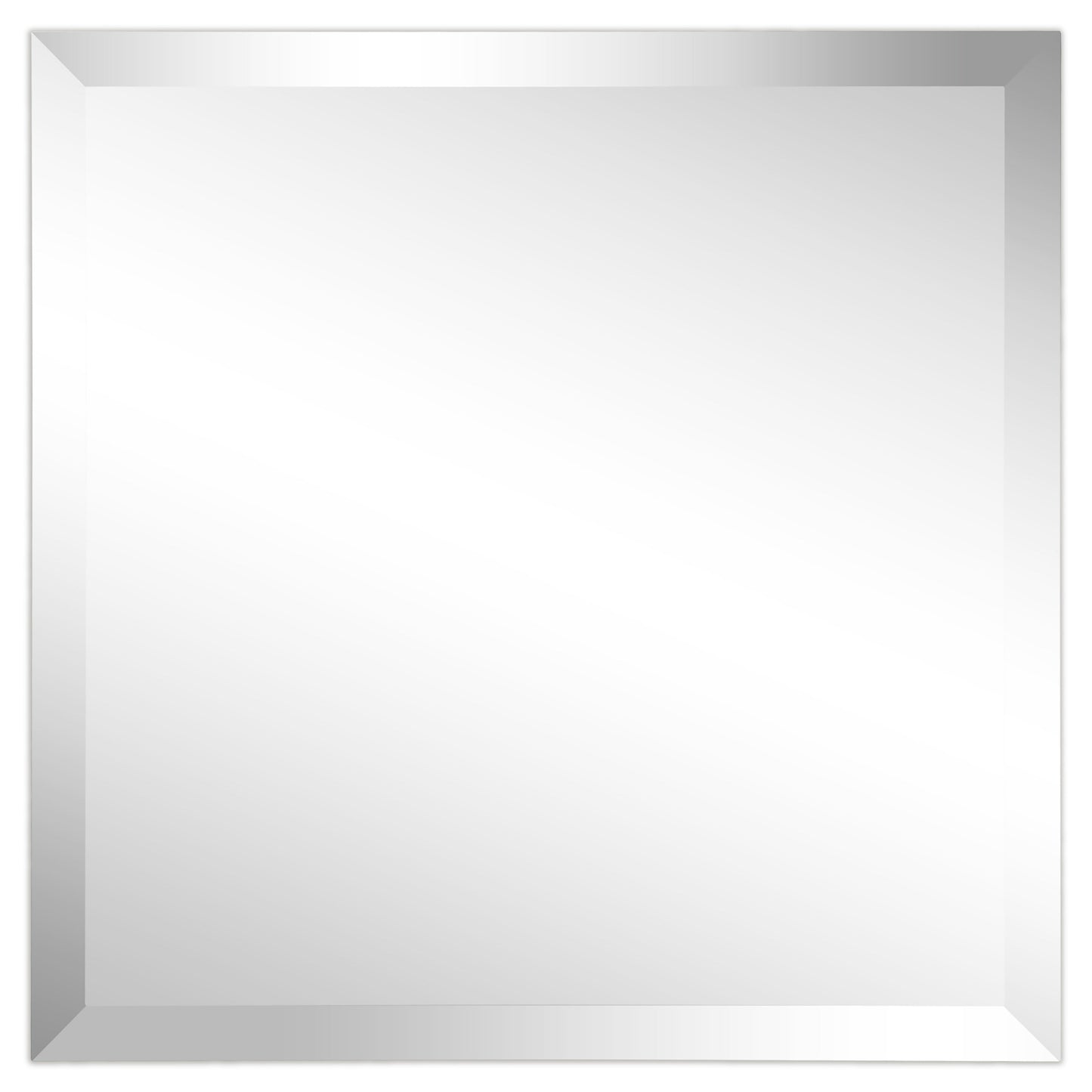 Frameless Beveled Prism Wall Mirror-Square/Rectangluar - Clear