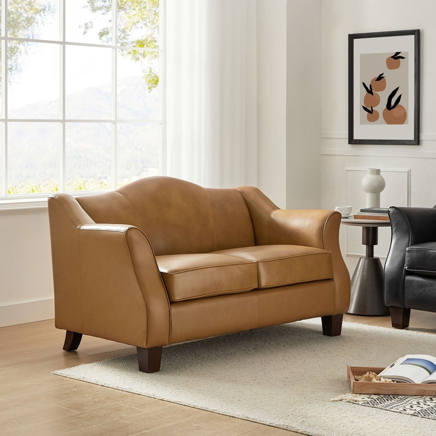 Franco Traditional 60 Wide Genuine Leather Sofa by HULALA HOME