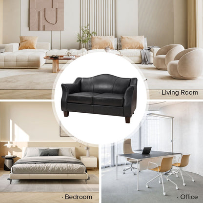 Franco Traditional 60 Wide Genuine Leather Sofa by HULALA HOME