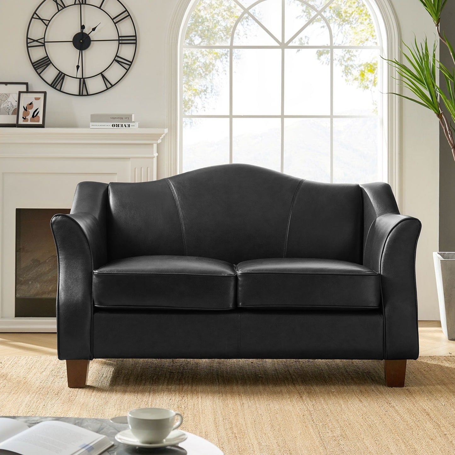 Franco Traditional 60 Wide Genuine Leather Sofa by HULALA HOME