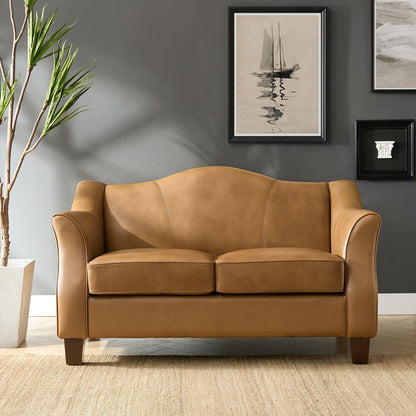 Franco Traditional 60 Wide Genuine Leather Sofa by HULALA HOME