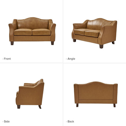 Franco Traditional 60 Wide Genuine Leather Sofa by HULALA HOME