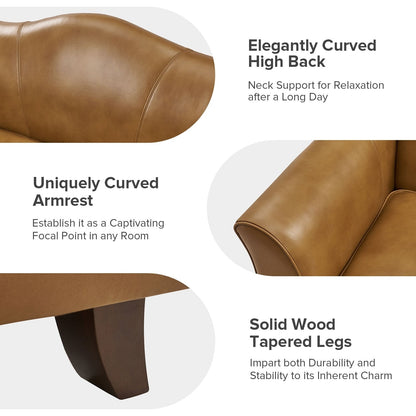 Franco Traditional 60 Wide Genuine Leather Sofa by HULALA HOME