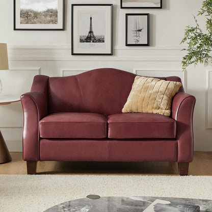 Franco Traditional 60 Wide Genuine Leather Sofa by HULALA HOME