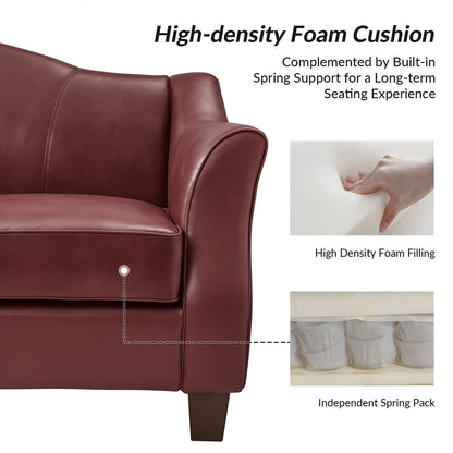 Franco Traditional 60 Wide Genuine Leather Sofa by HULALA HOME