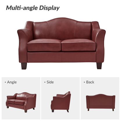 Franco Traditional 60 Wide Genuine Leather Sofa by HULALA HOME