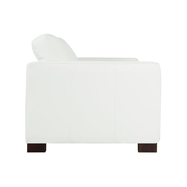 Oversized Genuine Leather Sofa - Ultimate Comfort Mid-Century Living Room Sofa Modern Couch with Sturdy Block Legs