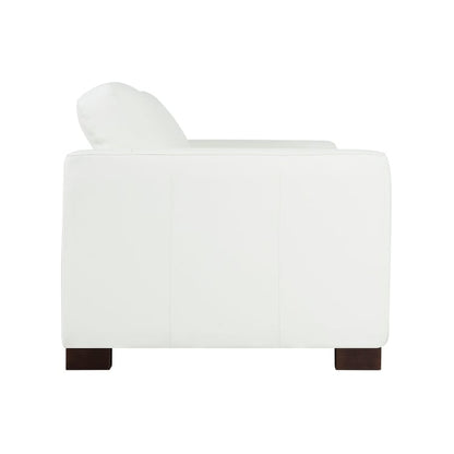 Oversized Genuine Leather Sofa - Ultimate Comfort Mid-Century Living Room Sofa Modern Couch with Sturdy Block Legs