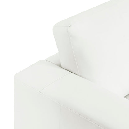 Oversized Genuine Leather Sofa - Ultimate Comfort Mid-Century Living Room Sofa Modern Couch with Sturdy Block Legs