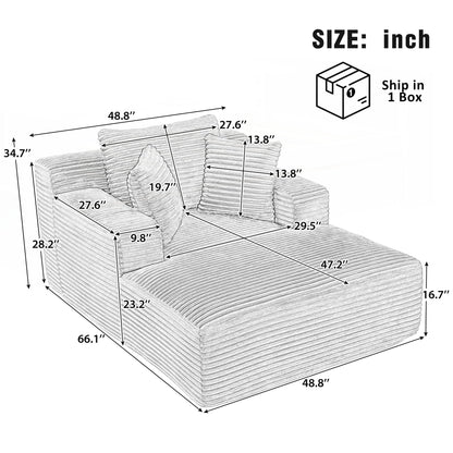 Full- compressed Chaise Lounge Sofa Bed