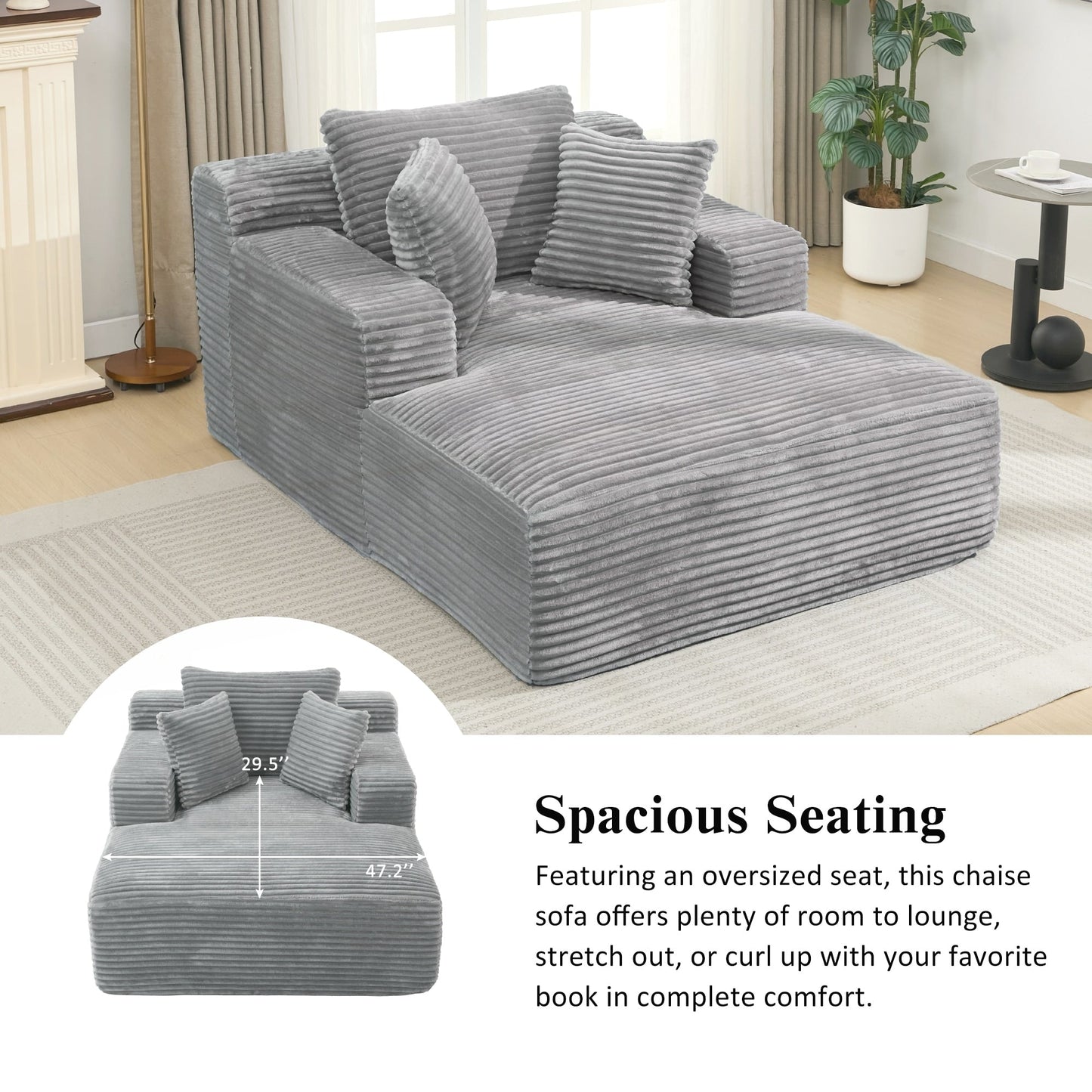 Full- compressed Chaise Lounge Sofa Bed