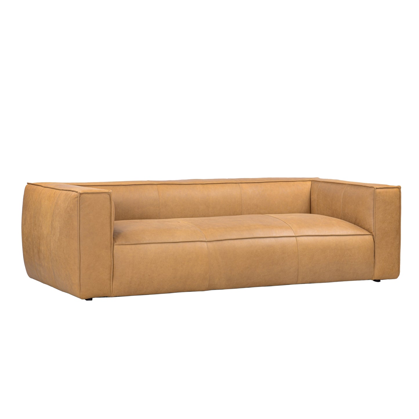 UR livingroom Full Aniline Leather Sofa Modern Genuine Leather Sofa Couch for Living Room - 100W x 43D x 26.25H