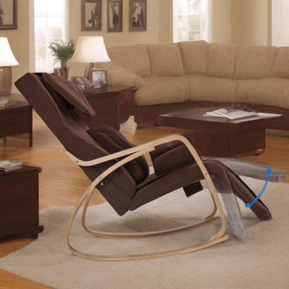 Full Massage Function Recliner Air Pressure Relaxation Chair Adjustable Rocking Chair with Cotton Fabric Cushion