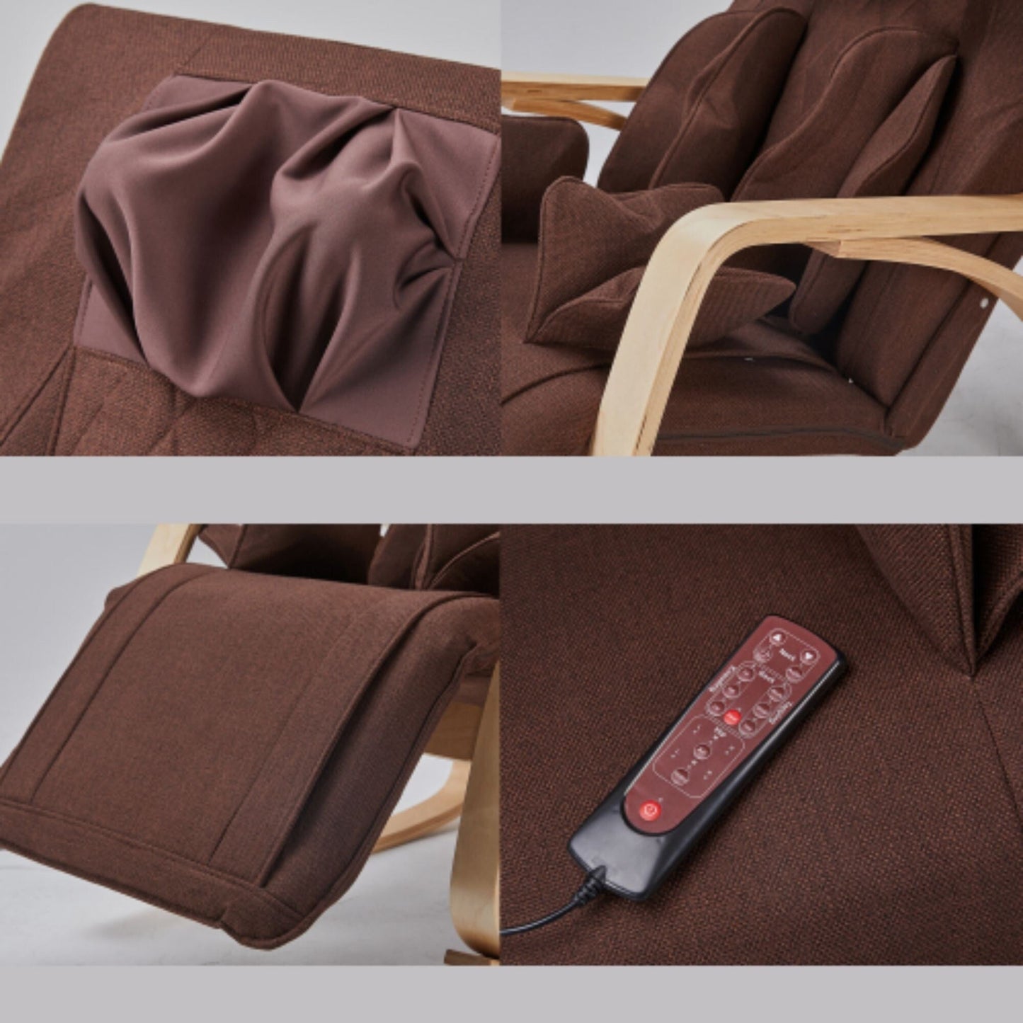 Full Massage Function Recliner Air Pressure Relaxation Chair Adjustable Rocking Chair with Cotton Fabric Cushion