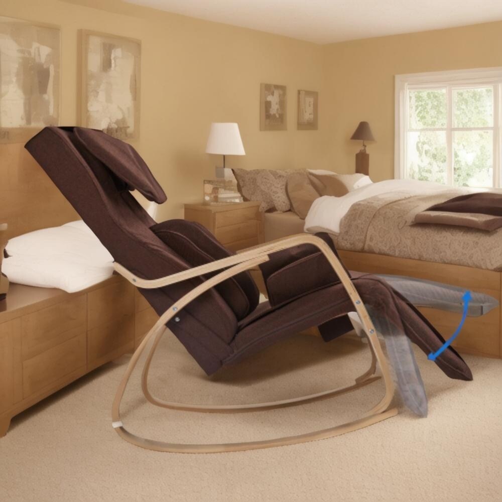 Full Massage Function Recliner Air Pressure Relaxation Chair Adjustable Rocking Chair with Cotton Fabric Cushion