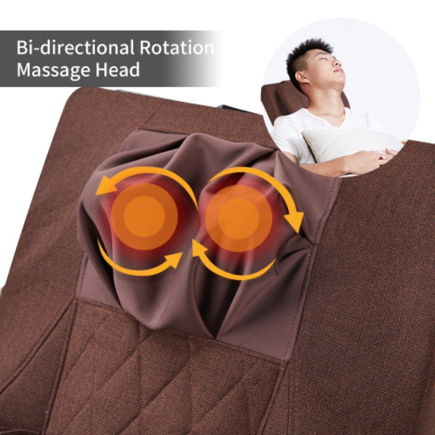 Full Massage Function Recliner Air Pressure Relaxation Chair Adjustable Rocking Chair with Cotton Fabric Cushion