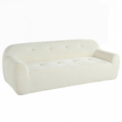 Full Sponge Compression Design Chenille Fabric 3-Seater Sofa with Tufted Style