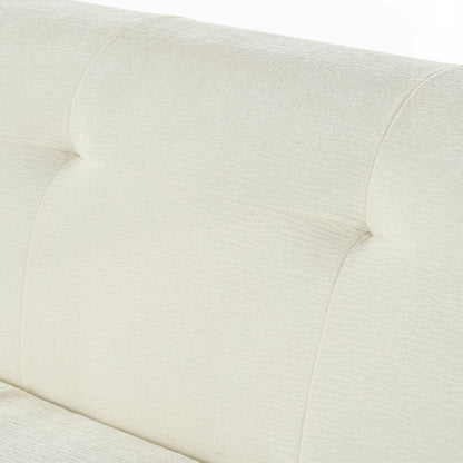 Full Sponge Compression Design Chenille Fabric 3-Seater Sofa with Tufted Style