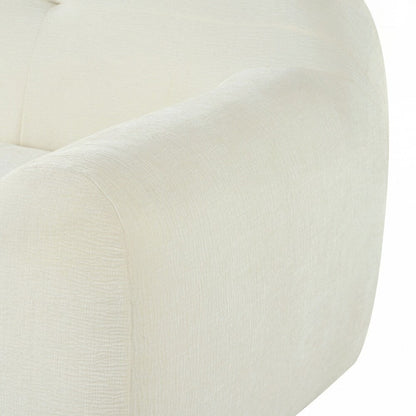 Full Sponge Compression Design Chenille Fabric 3-Seater Sofa with Tufted Style