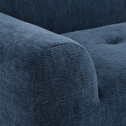 Full Sponge Compression Design Chenille Fabric 3-Seater Sofa with Tufted Style