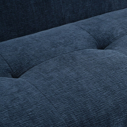 Full Sponge Compression Design Chenille Fabric 3-Seater Sofa with Tufted Style