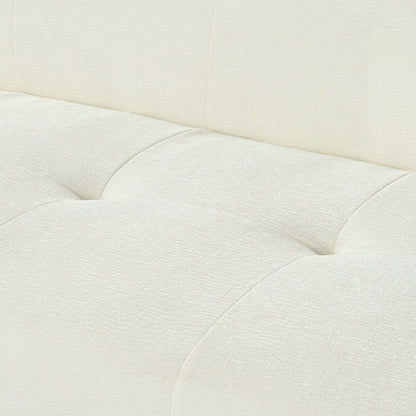 Full Sponge Compression Design Chenille Fabric 3-Seater Sofa with Tufted Style
