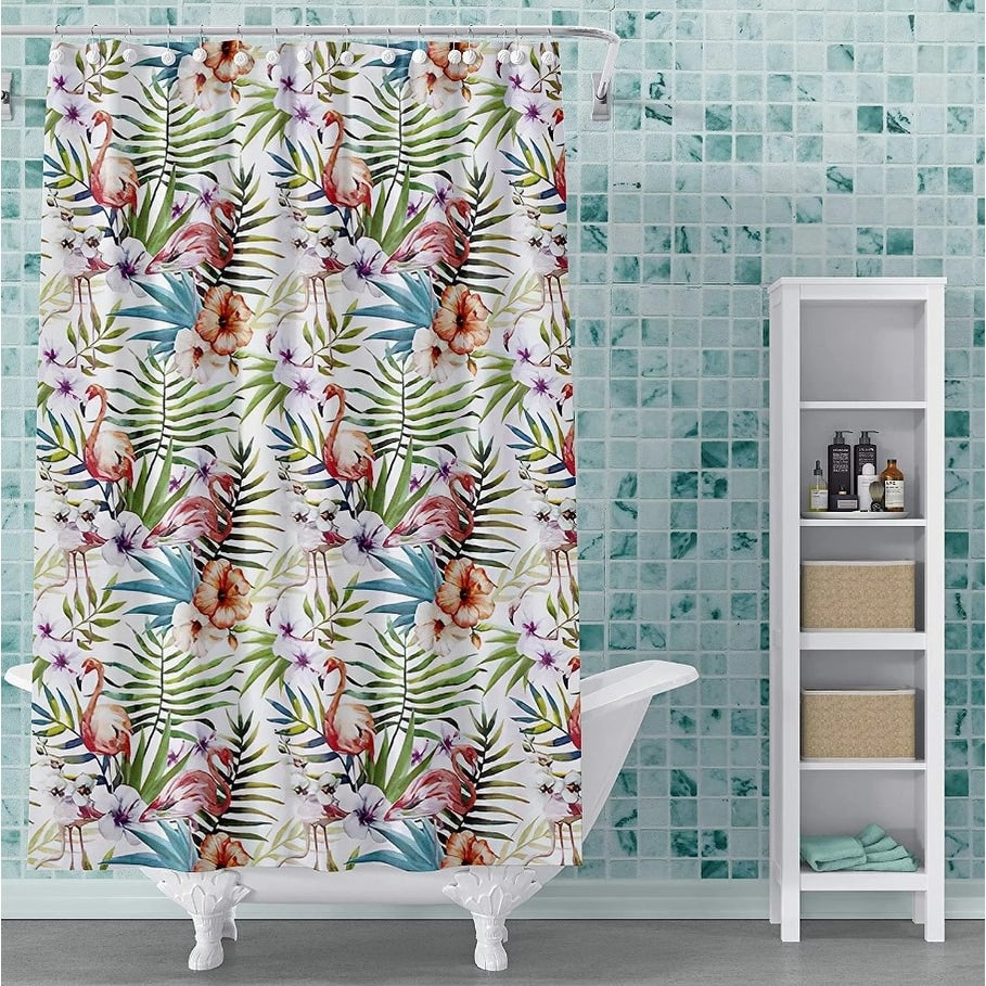 Fun Modern Shower Curtain PEVA Vinyl Printed 72x72 in Colorful Styles