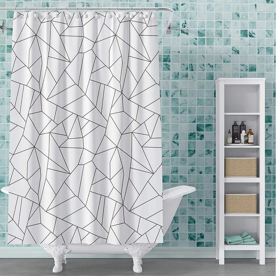 Fun Modern Shower Curtain PEVA Vinyl Printed 72x72 in Colorful Styles