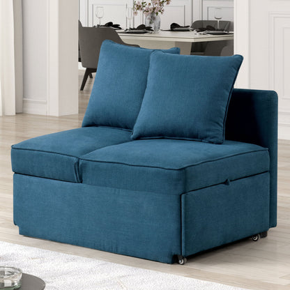 Furniture of America Araminta Modern Convertible Sofa with Pull-Out Bed and Pillows