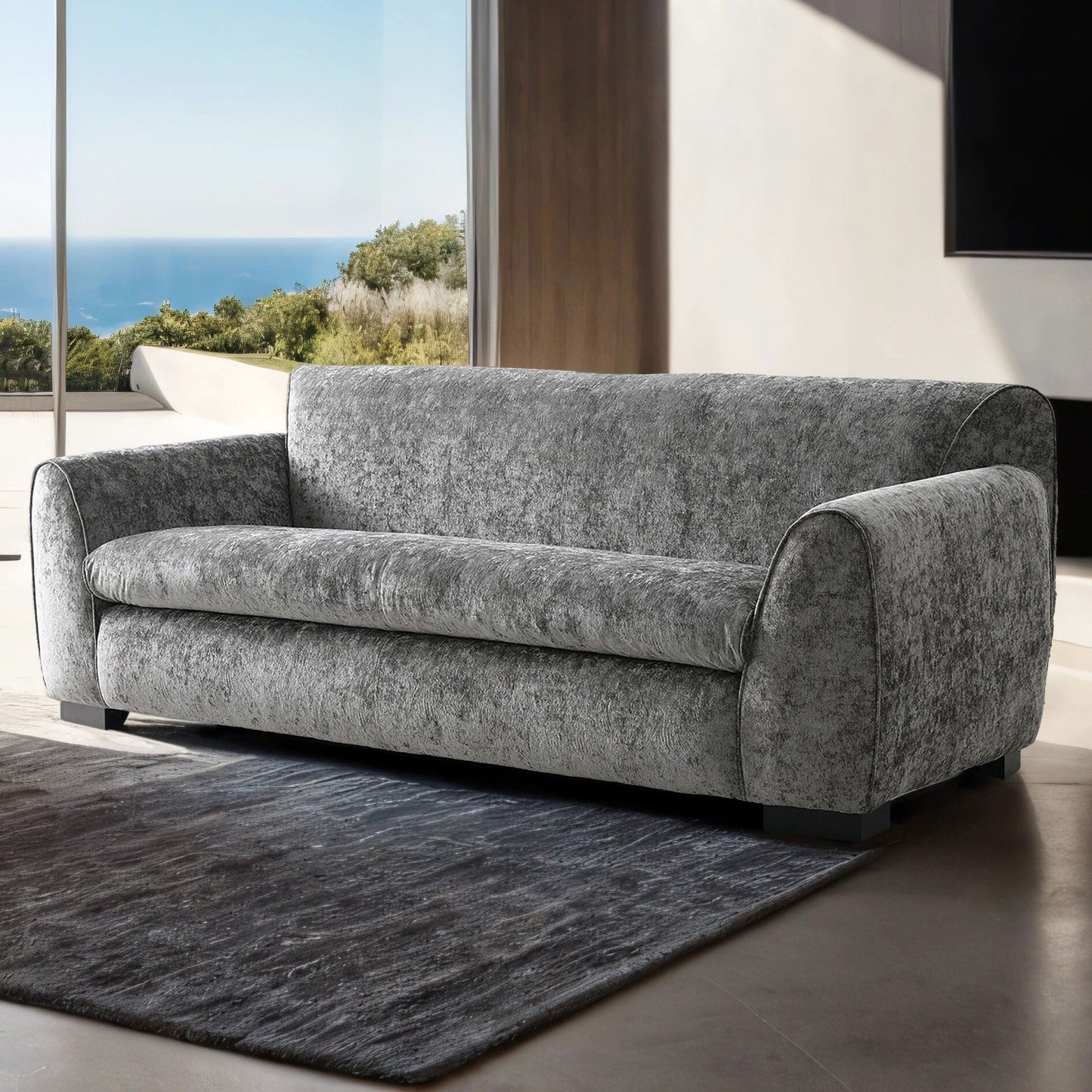 Furniture of America Corwin Modern Bench Style Sofa with OEKO TEX Certified Fabric