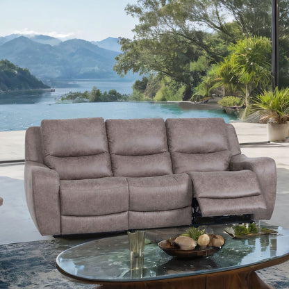 Furniture of America Evelio Modern Oversized Power Recline Sofa with USB Ports