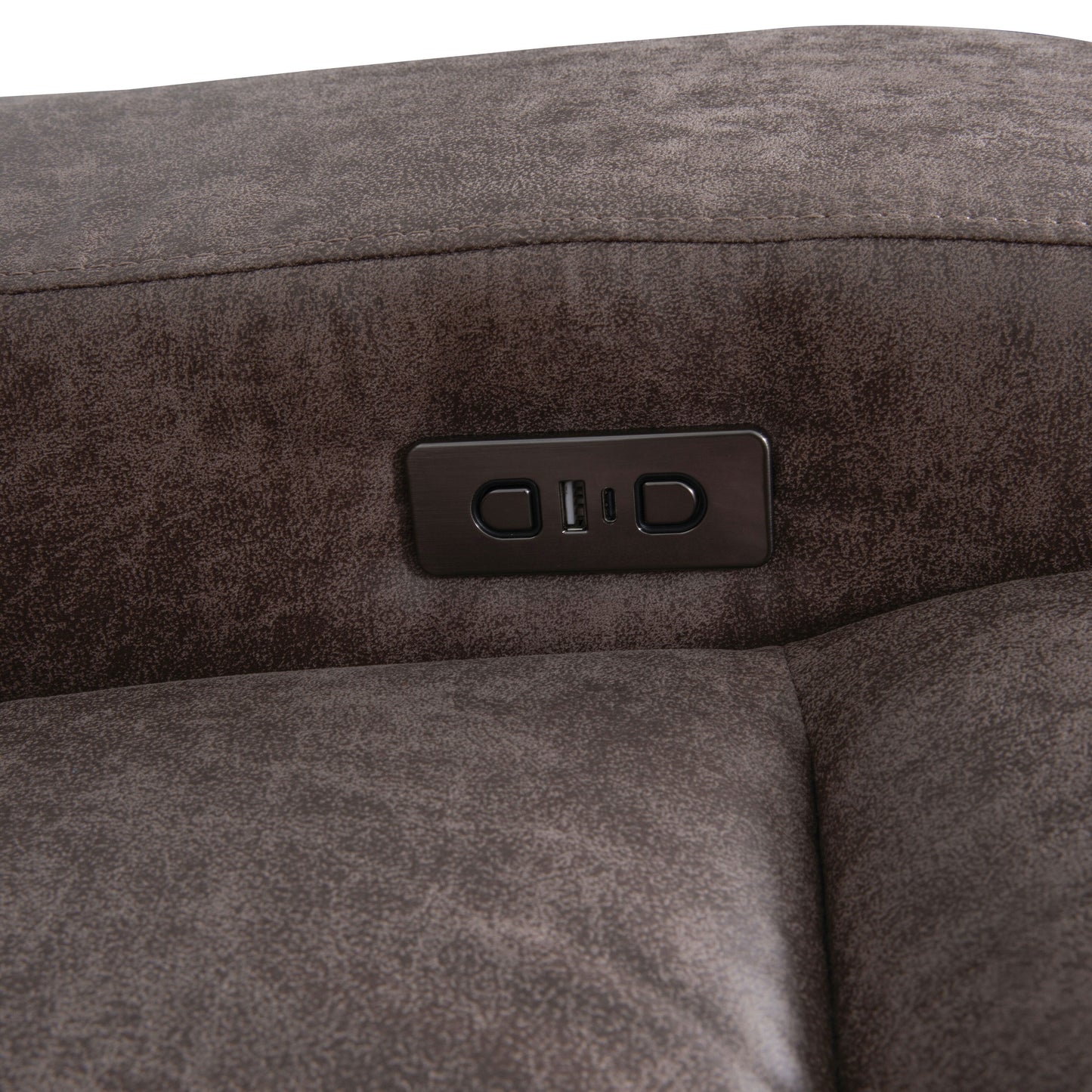 Furniture of America Evelio Modern Oversized Power Recline Sofa with USB Ports