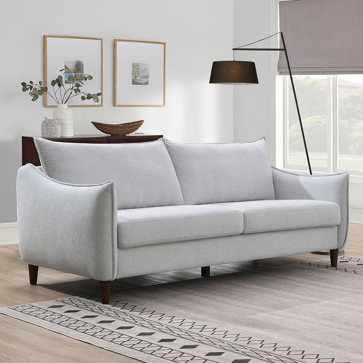 Furniture of America Lolly Modern OEKO TEX Chenille Fabric Sofa