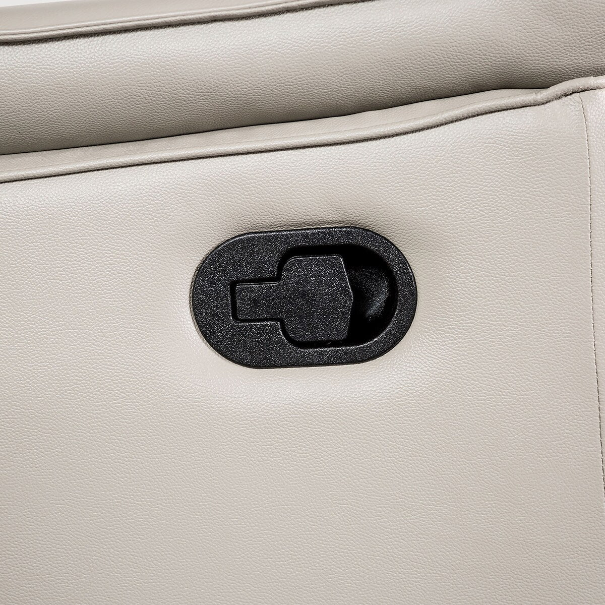 Furniture of America Marty Modern Leather Match Manual Reclining Sofa with Flared Padded Arms
