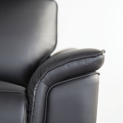 Furniture of America Marty Modern Leather Match Manual Reclining Sofa with Flared Padded Arms